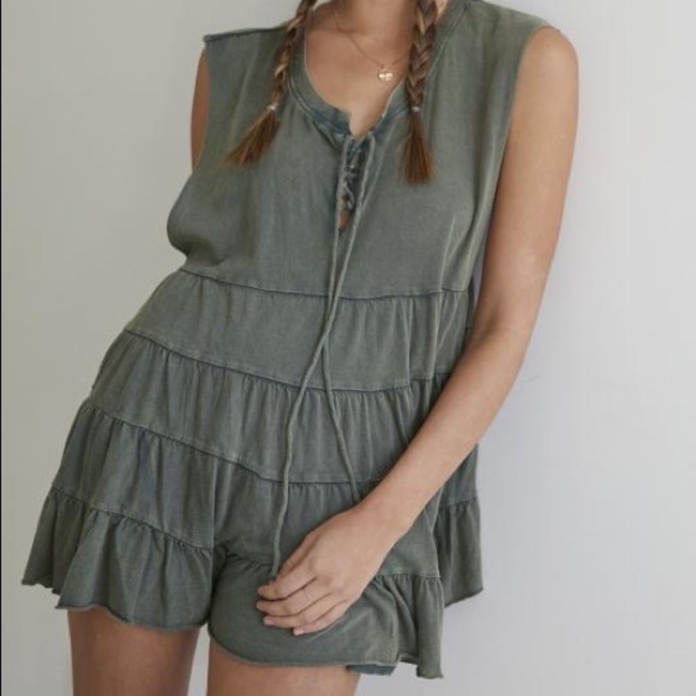 Urban Outfitters Lace Up Romper- NWT